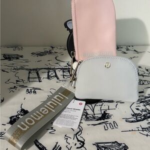 New with tags lululemon dual pouch wristlet key chain